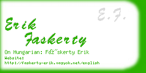 erik faskerty business card